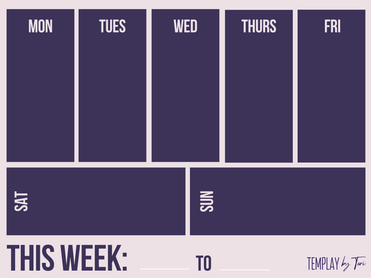Jasmine weekly planner